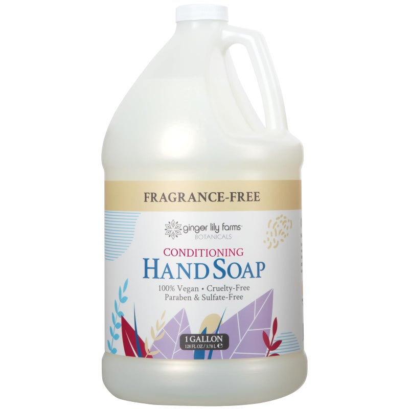 Ginger Lily Farms Botanicals All-Purpose Liquid Hand Soap Refill, Fragrance Free, 100% Vegan & Cruelty-Free, 1 Gallon - Image 1